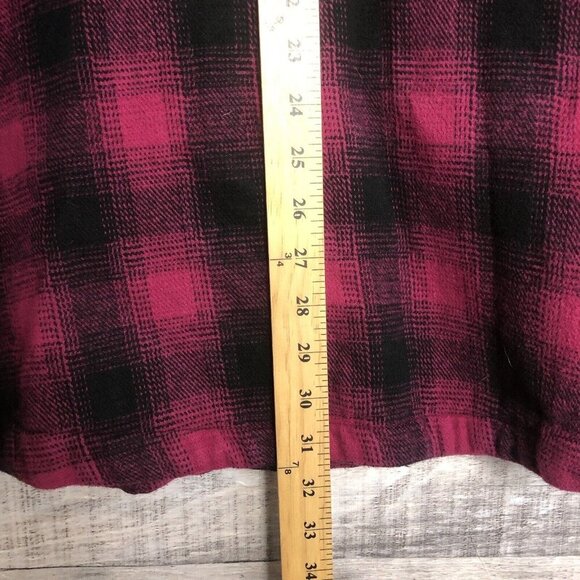 Torrid Pink & Black Plaid Flannel Shacket Shirt Jacket Size 2 2X - Picture 6 of 9